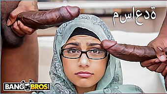 Mia Khalifa And Arab Banging: A Big Black Cock Threesome With Monster Cocks!